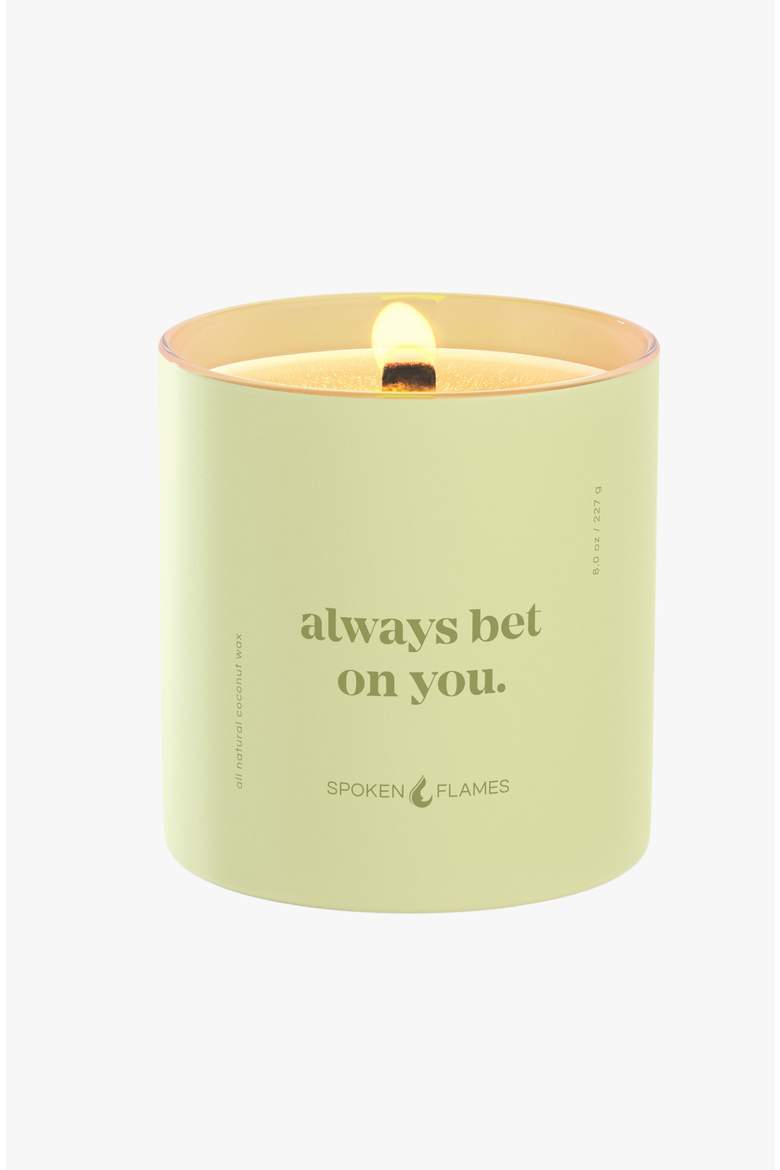 Always Bet on You Candle, Main, color, Pale Yellow-Green