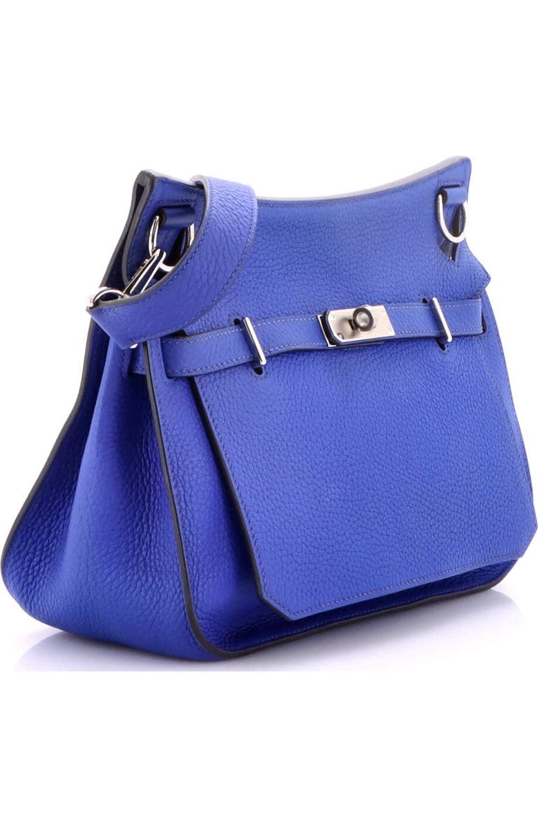 Pre-Owned Hermes Jypsiere Bag Clemence 28, Alternate, color, Bleu Electrique