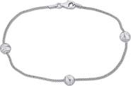 DELMAR 6mm Ball Station Chain Bracelet