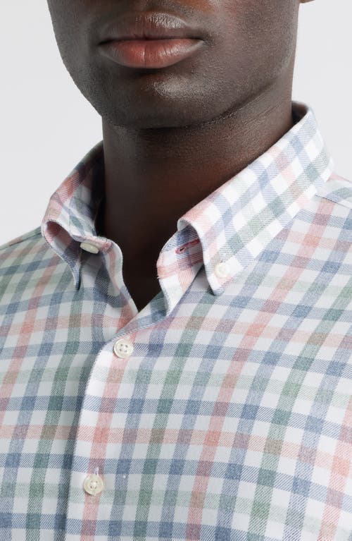 Johnnie-o Callum Check Performance Button-down Shirt In Blue