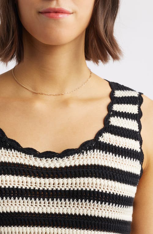 Charles Henry Knit Tank Dress In Black