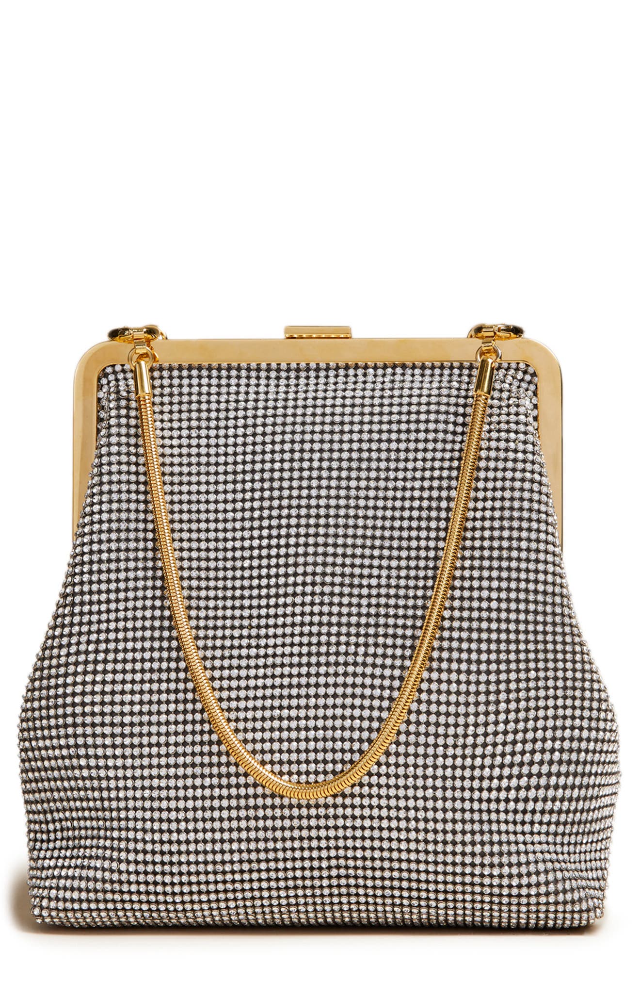 Khaite Lilith Crystal Mesh Evening Handbag, Main, color, 