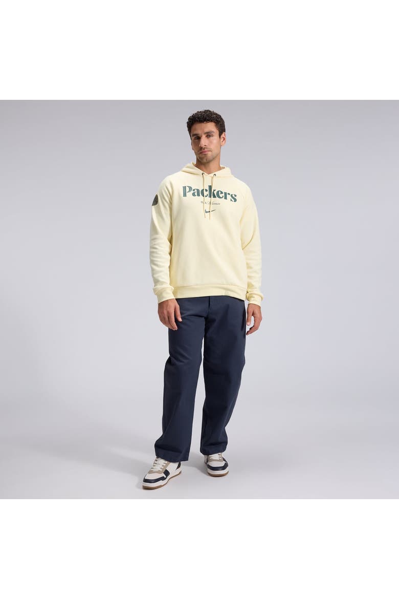 Men's Nike  Cream Green Bay Packers 2026 Rivalries Collection Dri-FIT Pullover Hoodie, Alternate, color, Cream