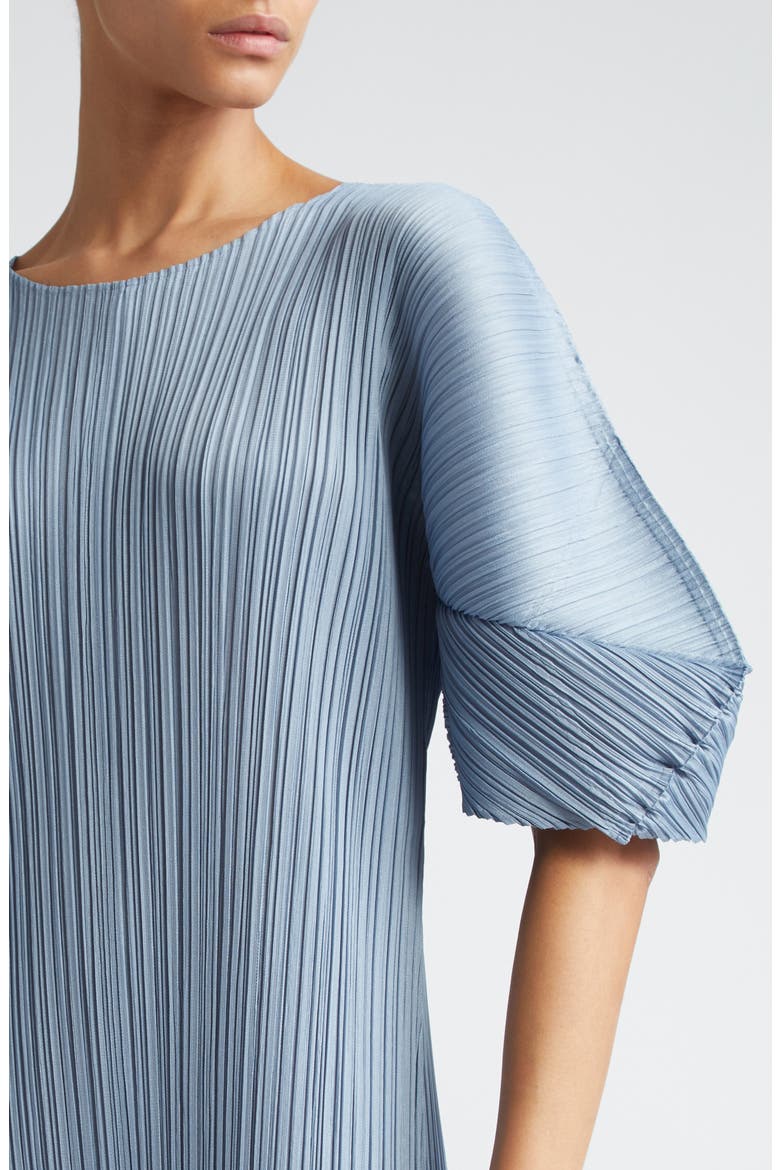 Monthly Colors August Pleated Midi Dress, Alternate, color, COOL GRAY