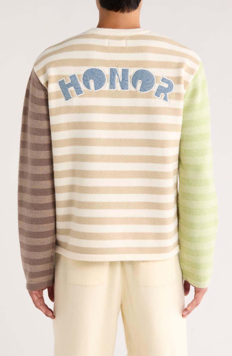 HONOR THE GIFT Mixed Stripe Sweater, Alternate, color, Bone