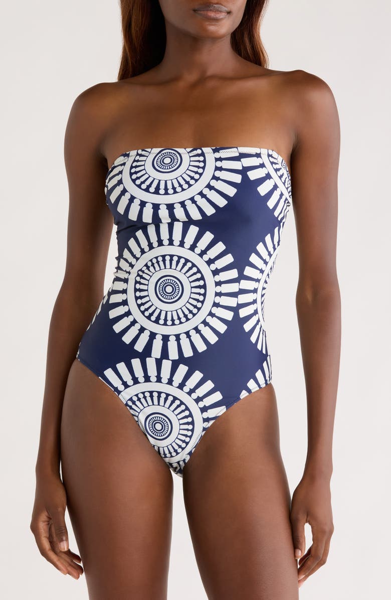 lemlem Dinha One-Piece Swimsuit, Main, color, Zeina Navy