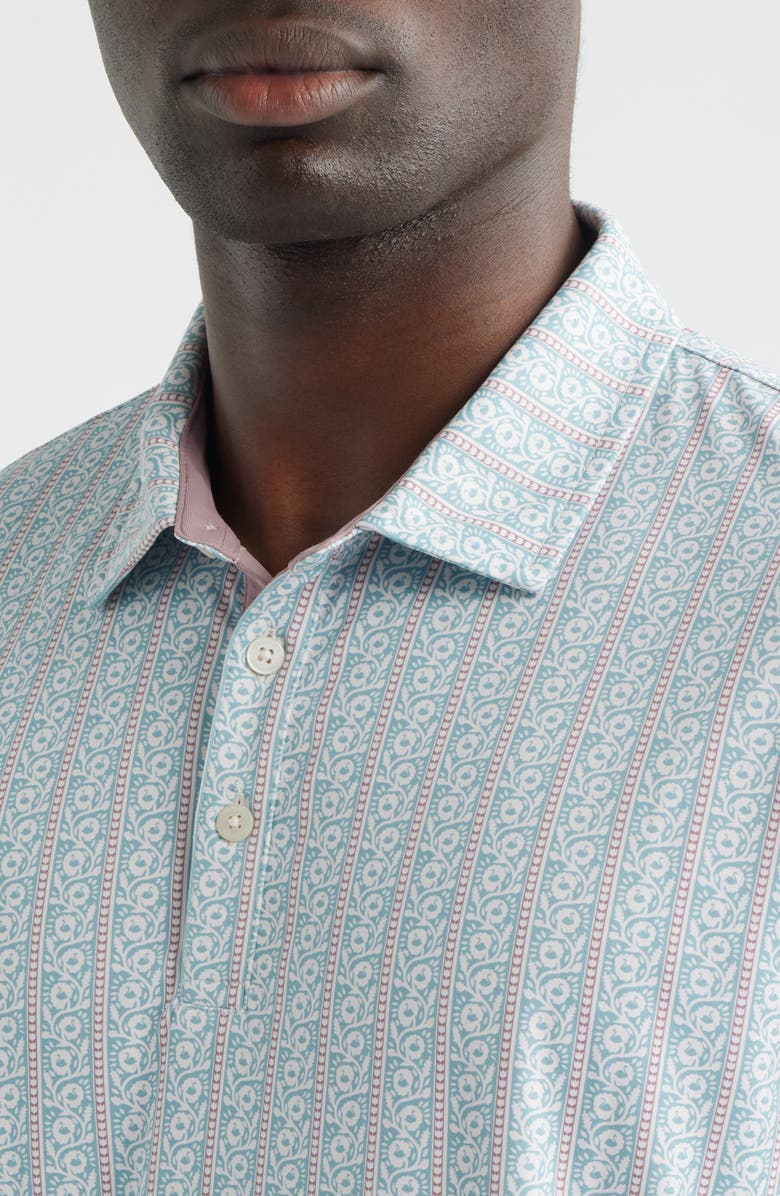 Swannies Drift Print Polo, Alternate, color, Surf