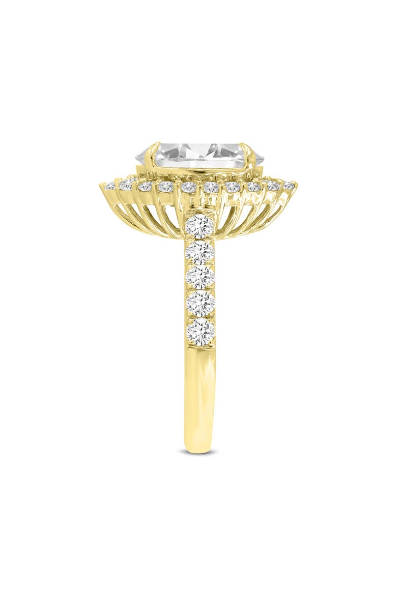 Marcia 14K Yellow Gold Oval Lab Grown Diamond Halo Engagement Ring - 4 Ct, Alternate, color, 14K Yellow Gold