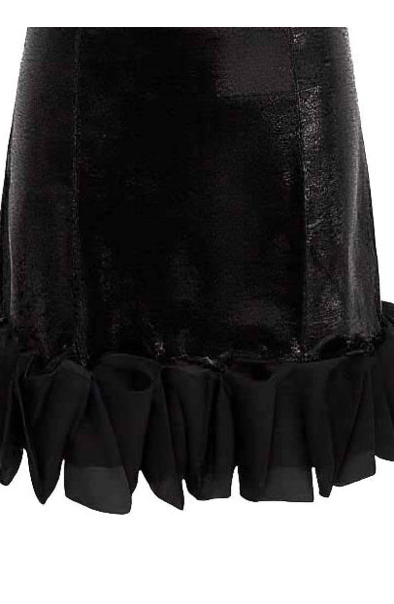 Tulleen Satin Strapless Dress, Alternate, color, Black