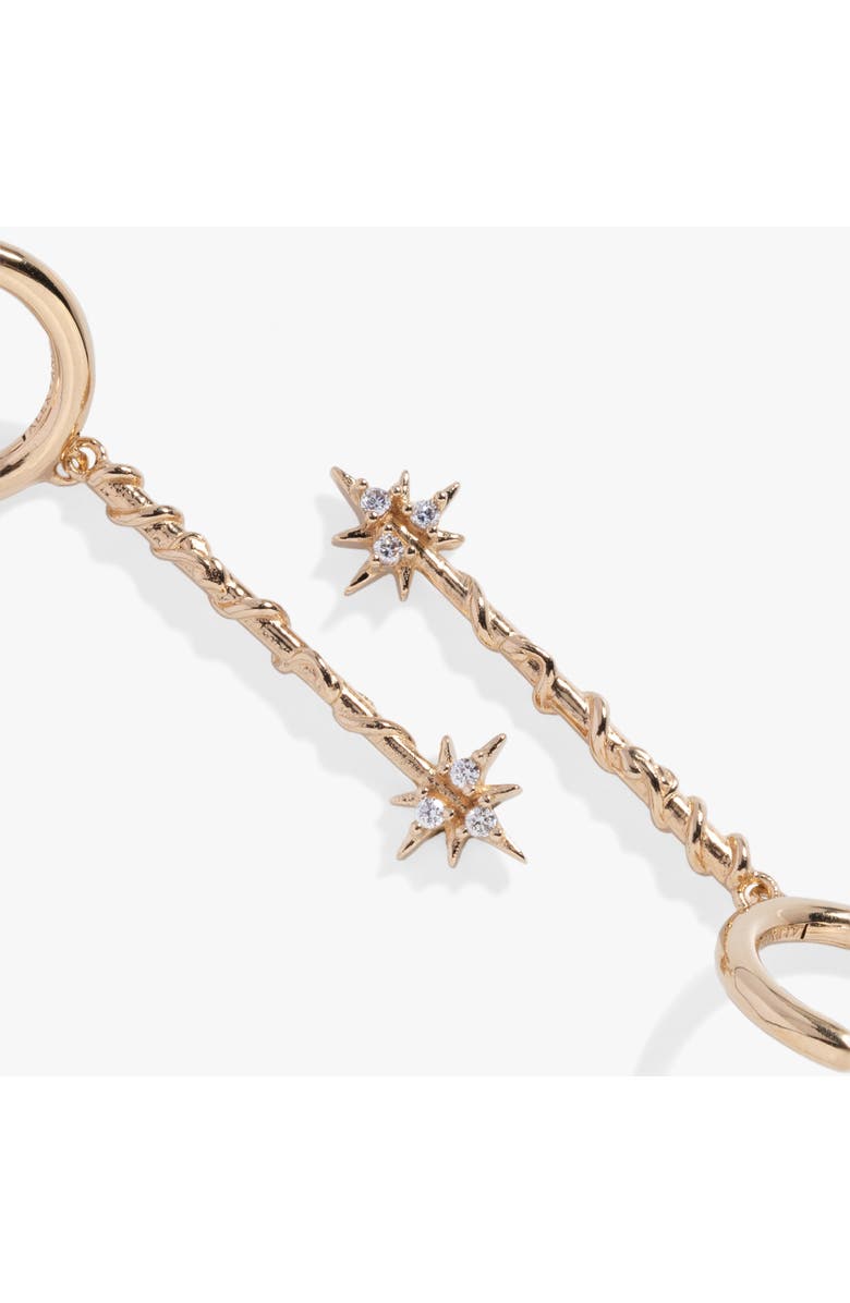 Alex and Ani Harry Potter<sup>™</sup> Hermione Wand Hoop Earringss, Alternate, color, Gold