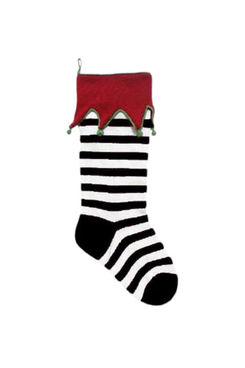 Elf-Cuff Striped Stocking
