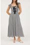 Bow Trim Midi Dress
