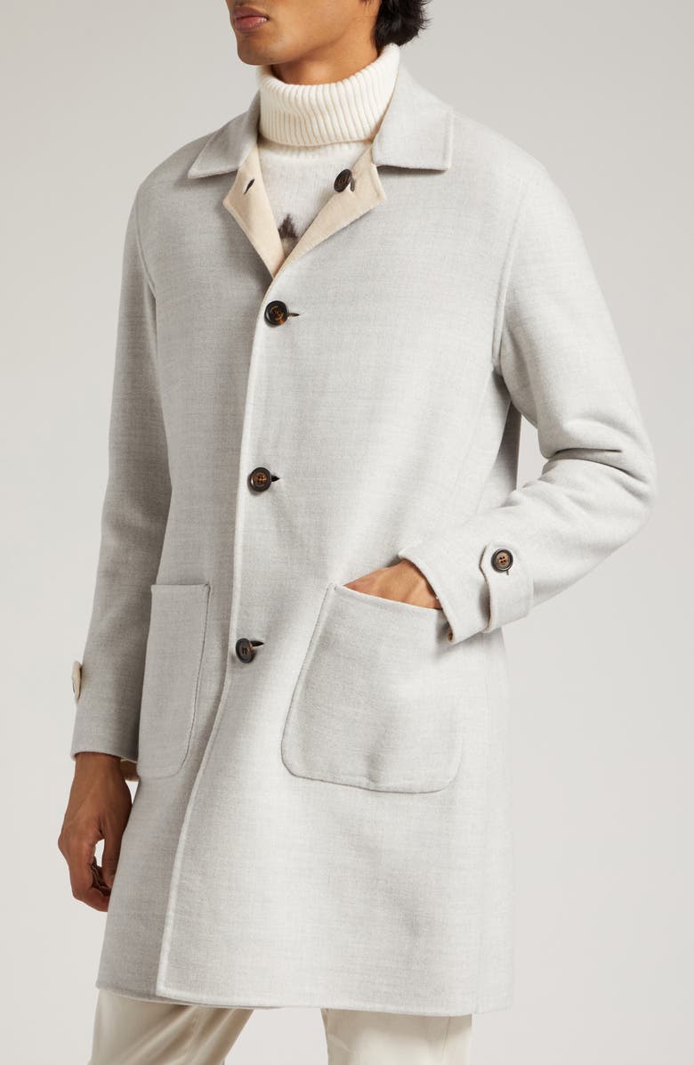 Eleventy Reversible Double Face Wool Coat, Alternate, color, 