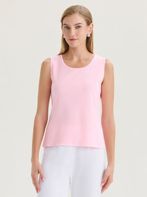 Double Scoop Neck Mylana Knit Tank