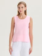 Misook Double Scoop Neck Mylana Knit Tank