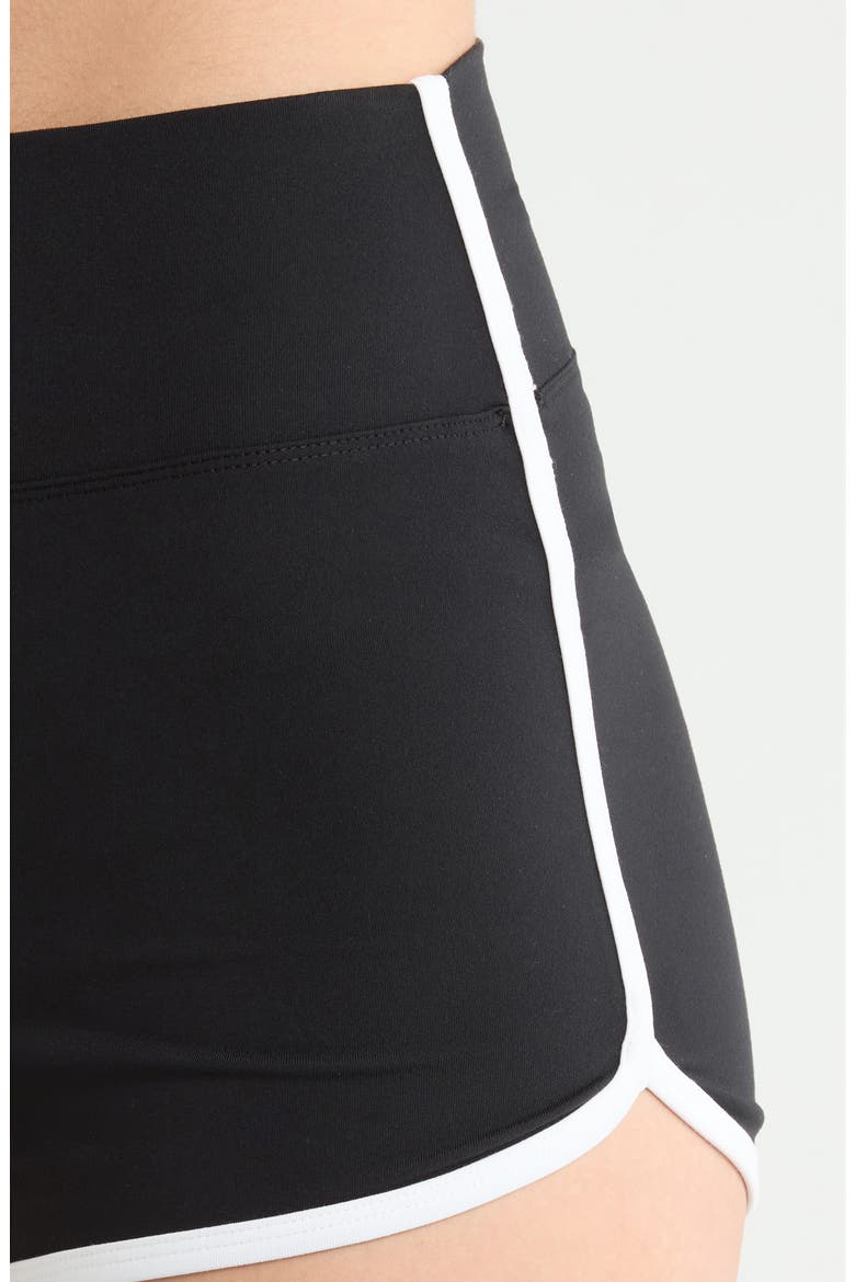 Sporty Short Shorts, Alternate, color, BLACK/WHITE