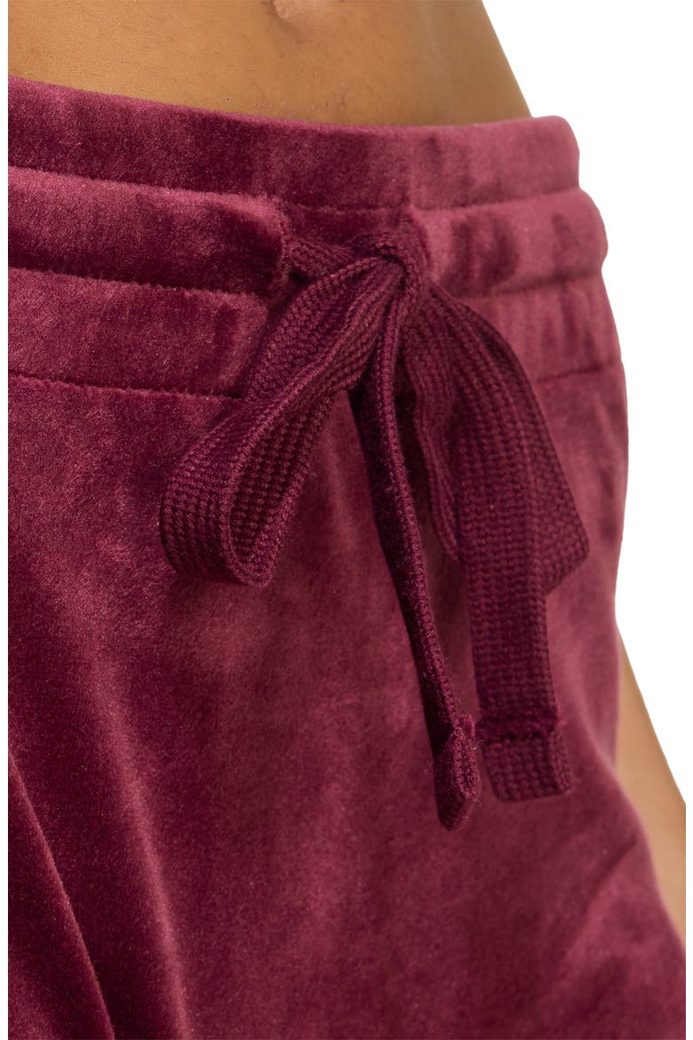 SST Velour Hot Shorts, Alternate, color, MAROON