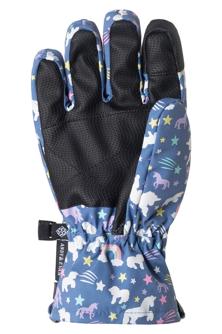 Kids' Color Change Zip Gloves, Alternate, color, NAVY UNICORN