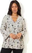 Live Unlimited Paisley Split Sleeve Blouse