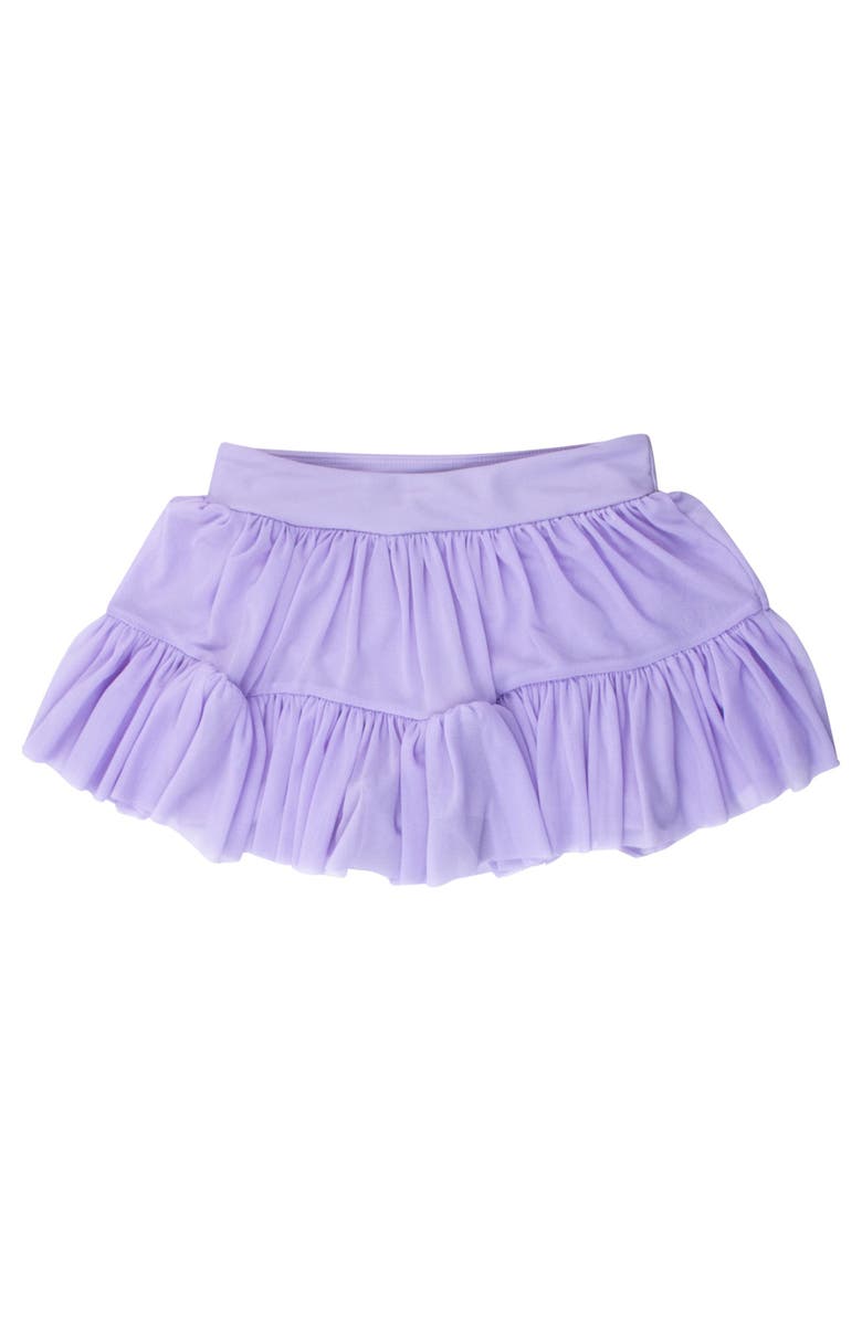 RuffleButts Girls UPF50+ Active Tulle Skort, Main, color, Lavender