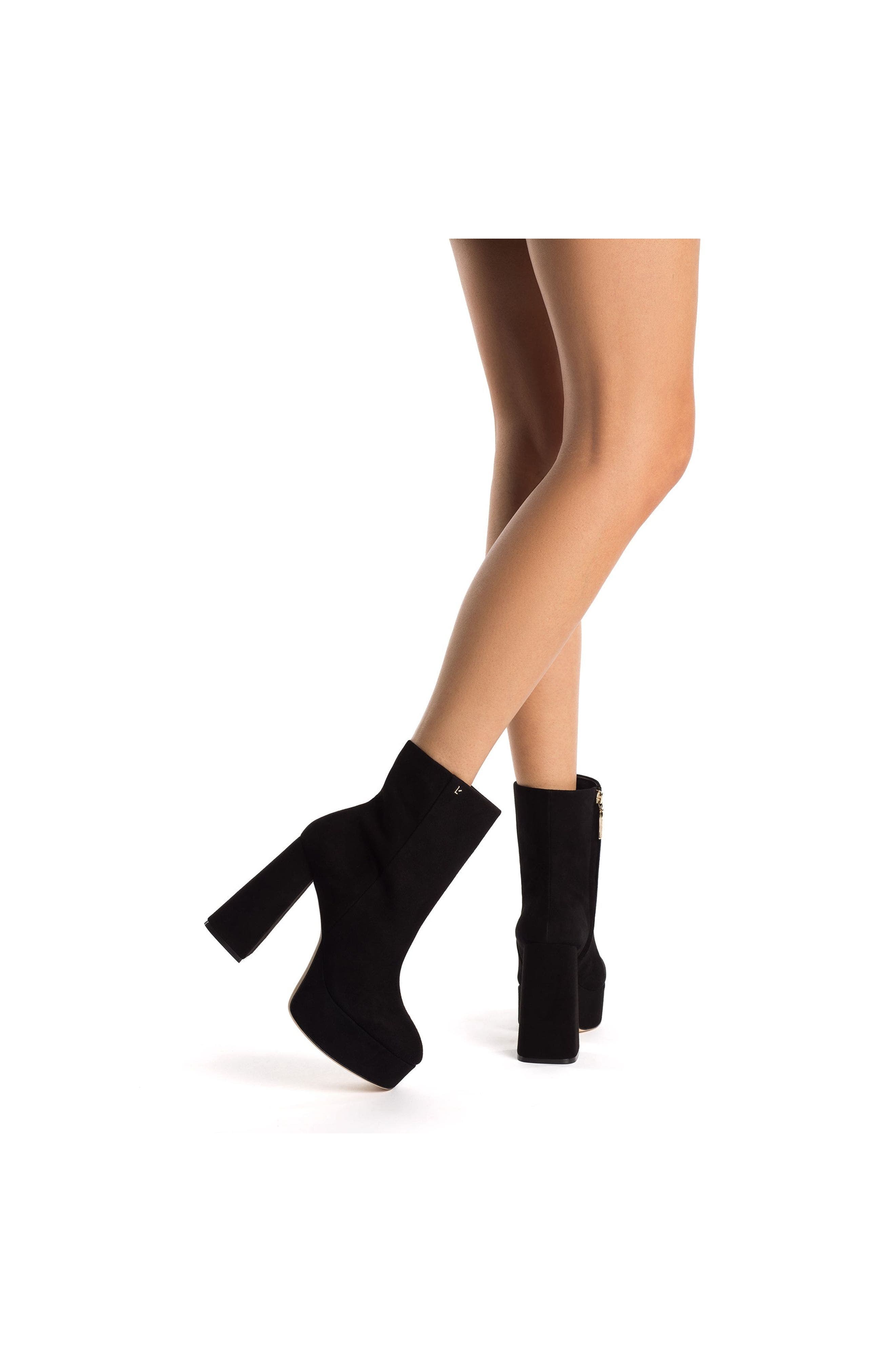 Larroudé Dolly Boot In Black Suede, Alternate, color, 