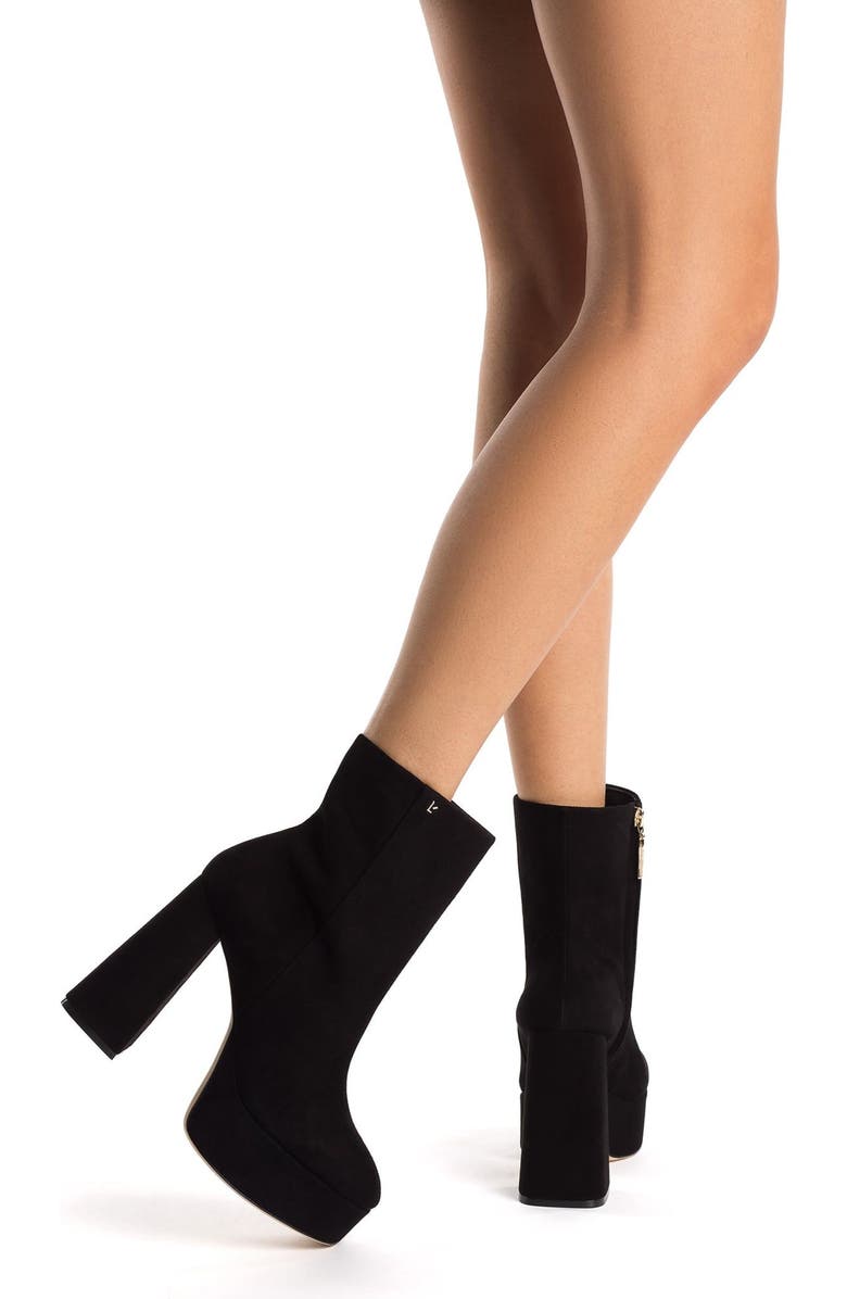 Larroudé Dolly Boot In Black Suede, Alternate, color,