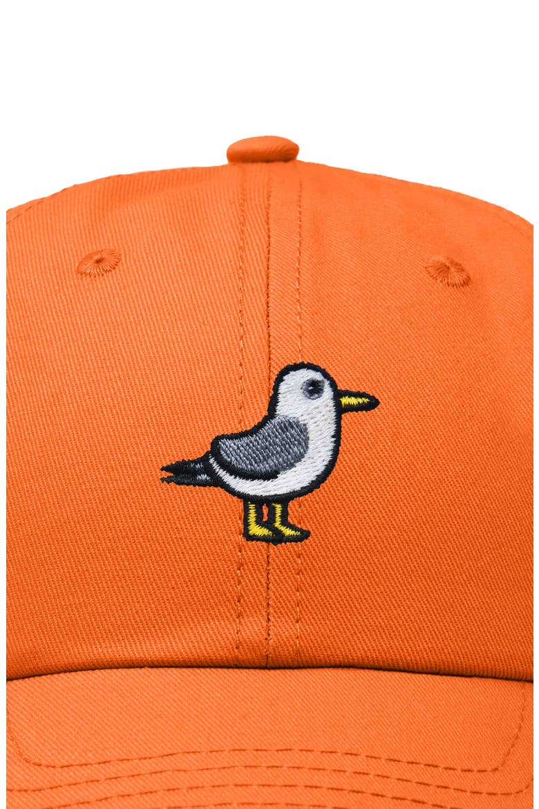 Seagull Embroidered Everyday Cap, Alternate, color, Orange