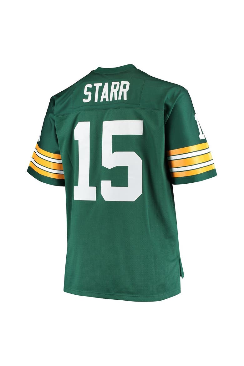 Men's Mitchell & Ness Bart Starr Green Green Bay Packers Big & Tall 1968 Retired Player Replica Jersey, Alternate, color, Green