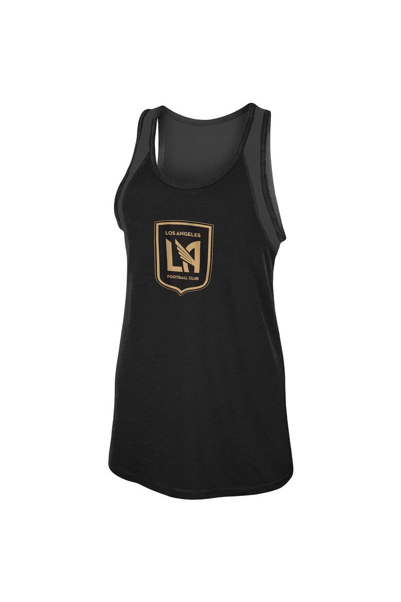 Women's 5th & Ocean by New Era Black LAFC Slub Racerback Tank Top, Alternate, color, Black