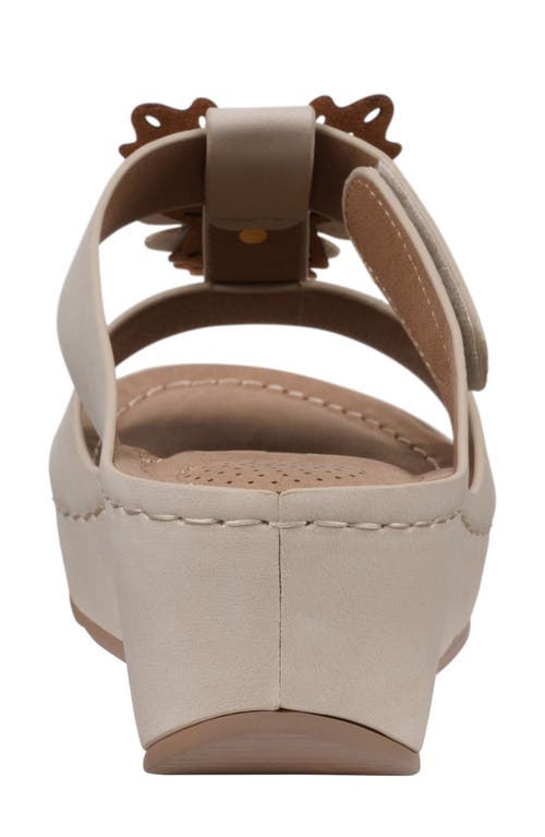 Gc Shoes Talia Flower Wedge Sandal In White