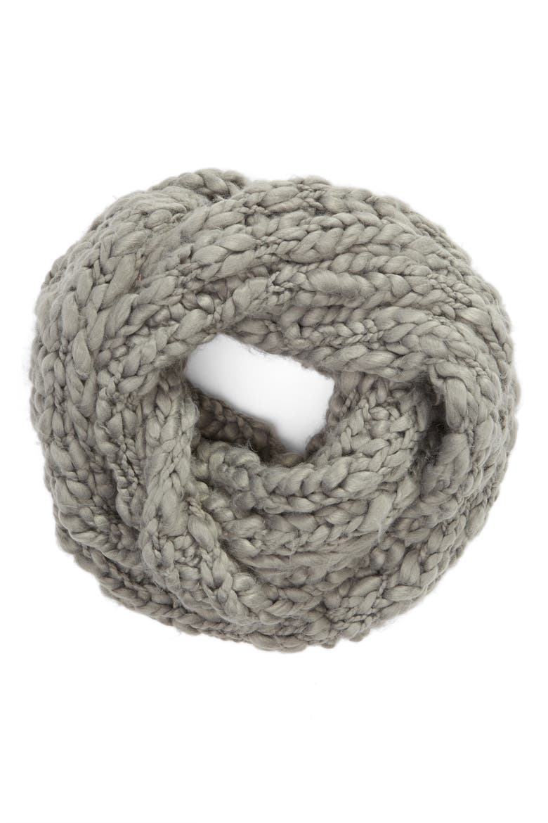 Dreamland Chunky Knit Infinity Scarf, Alternate, color, GREY