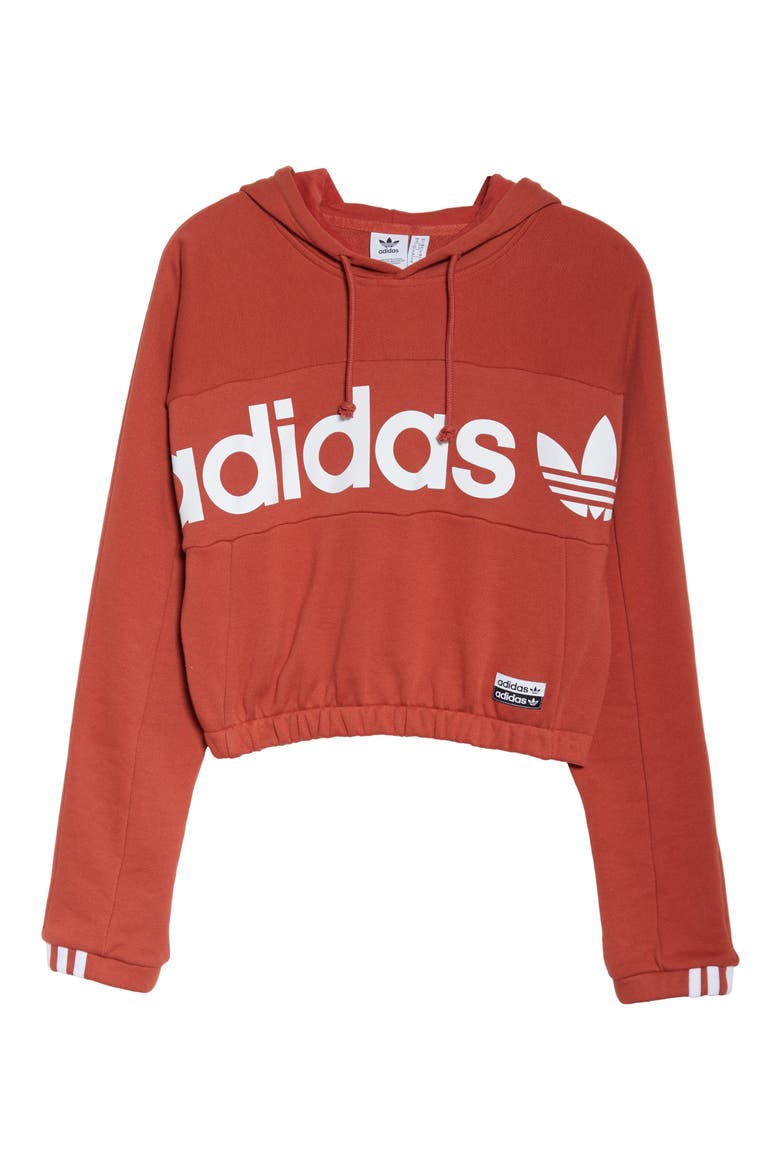 Crop Hoodie, Alternate, color, SHIFT ORANGE