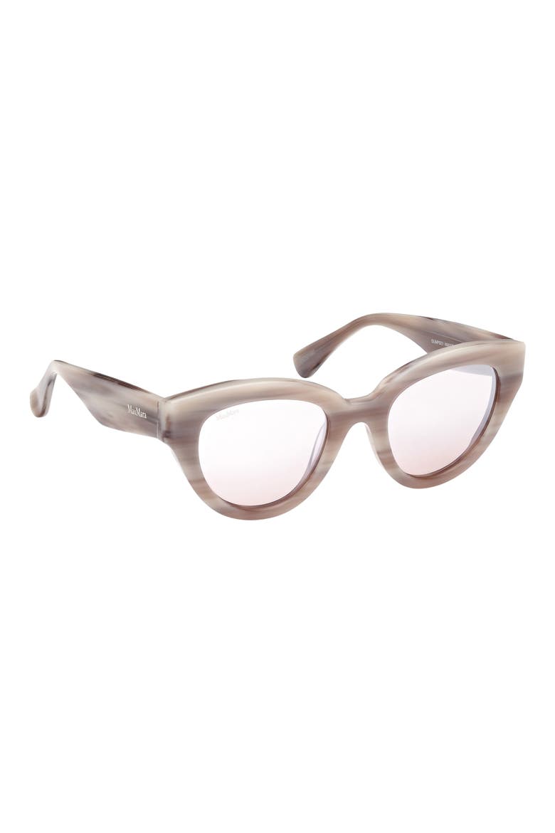 Glimpse 50mm Polarized Cat Eye Sunglasses, Alternate, color, CAMEL HORN / BROWN LENSES