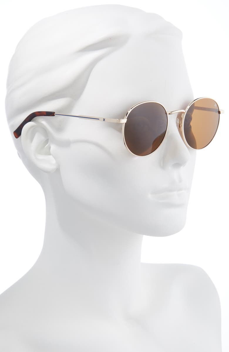 Hurley Big Timer 53mm Polarized Round Sunglasses | Nordstrom display picture 2
