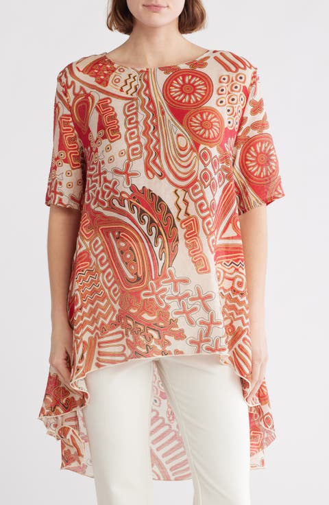 High-Low Paisley Tunic