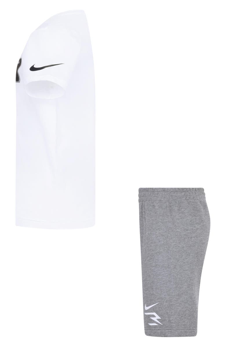 3 Brand Kids' Plate Logo Graphic T-Shirt & Shorts Set, Alternate, color, Carbon Heather