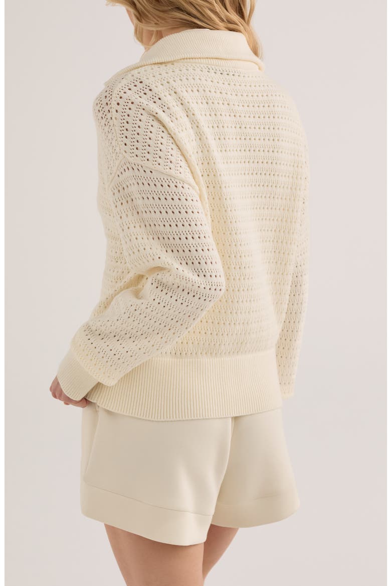 Darla Half Zip Sweater, Alternate, color, EGRET