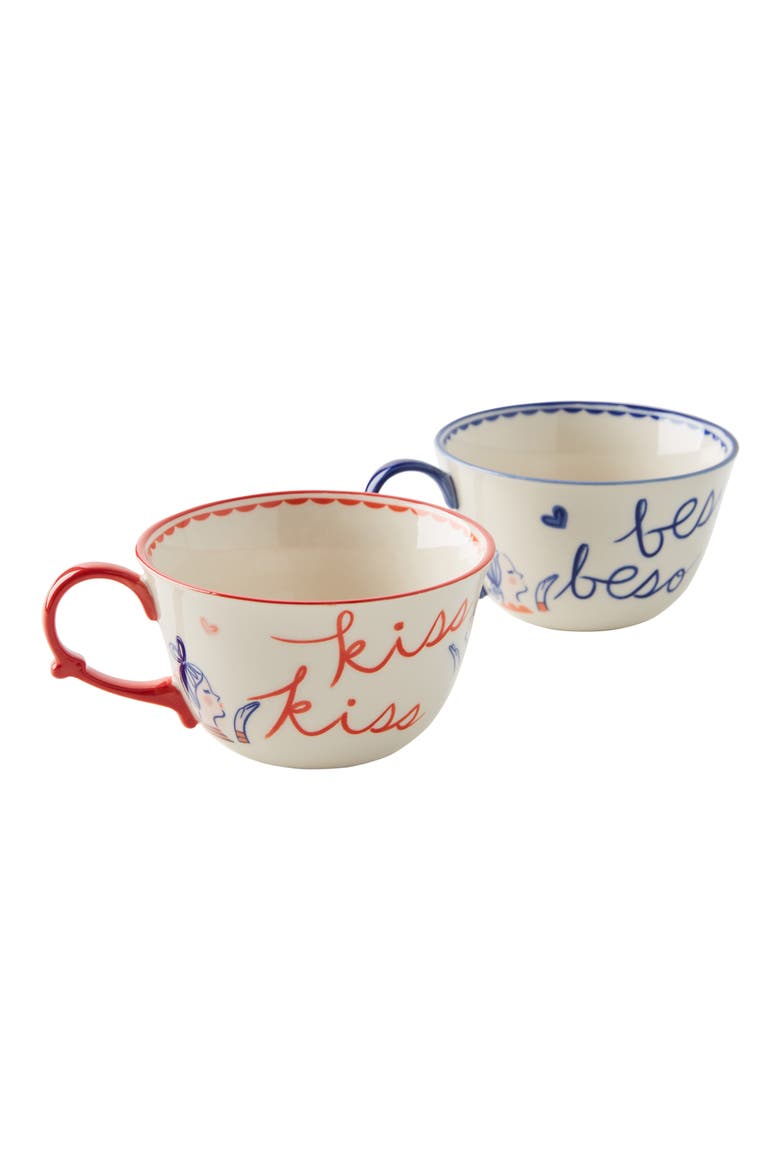 Anthropologie Libby VanderPloeg Set of 2 Mugs, Alternate, color, BLUE COMBO