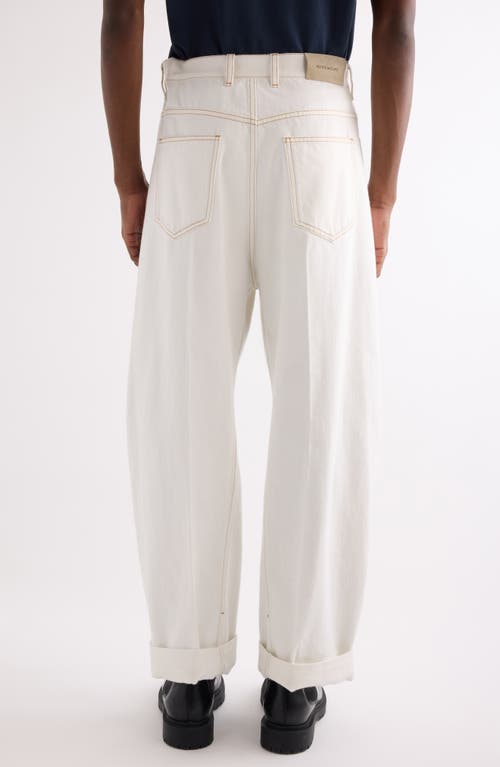 Givenchy White Denim Wide-leg Jeans In White