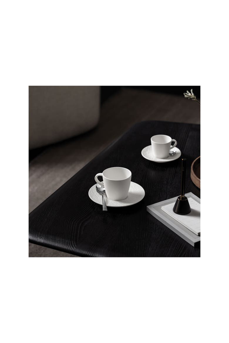 Manufacture Rock blanc Coffee Cup Saucer, Alternate, color, white