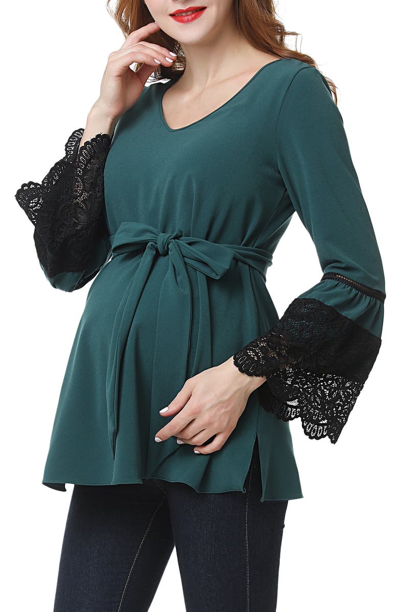 Kimi and Kai Clara Peasant Maternity Blouse, Main, color, 