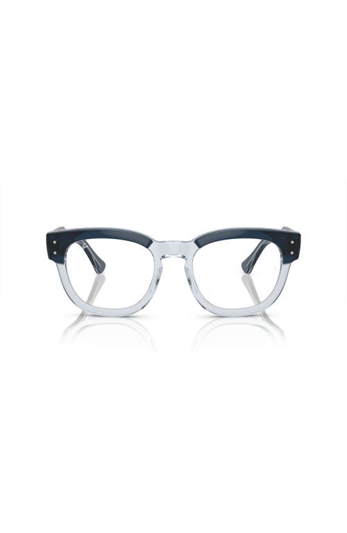 Ray Ban Ray-ban 50mm Square Optical Glasses In Blue