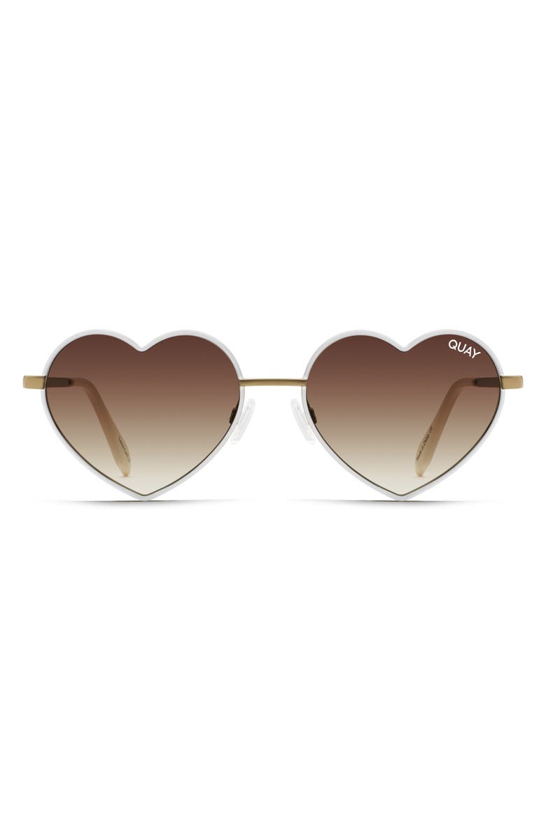 QUAY x Pride Heartbreaker 45mm Heart Sunglasses, Main, color,
