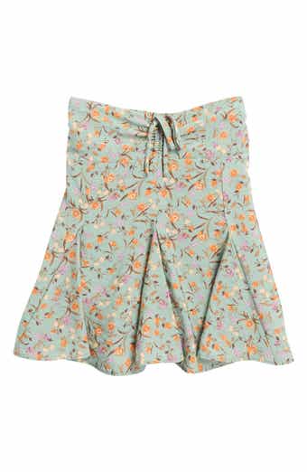 Treasure & Bond Kids' Floral Ruched Waist Skort