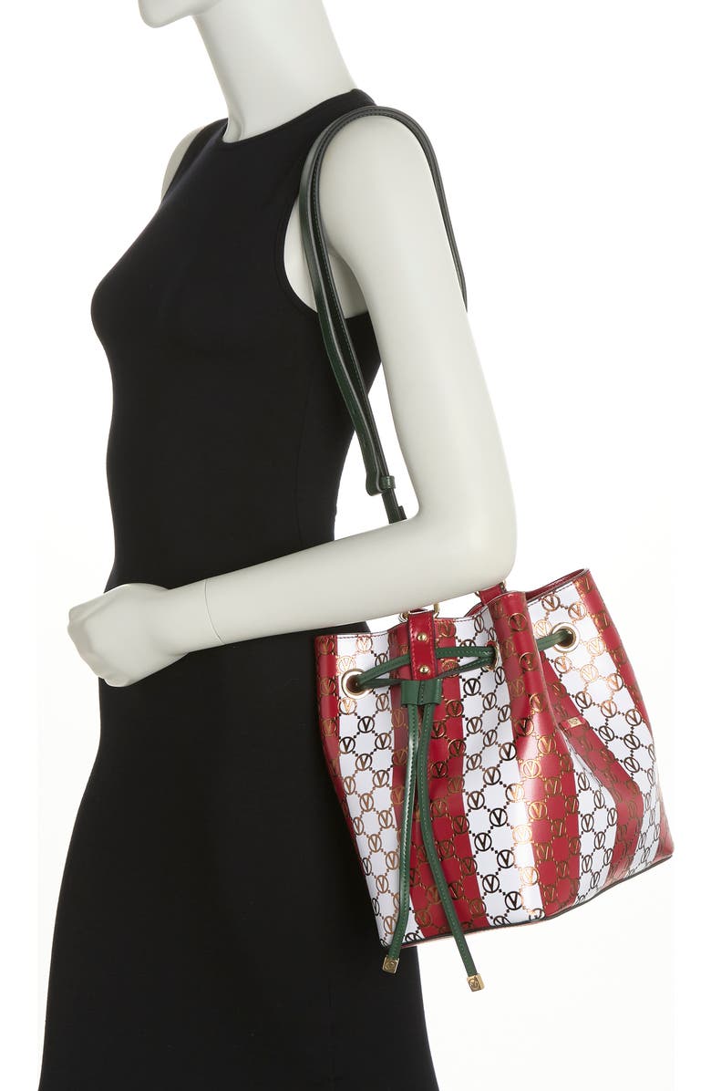 VALENTINO BY MARIO VALENTINO Karl Monogram Stripe Tote Bag, Alternate, color,