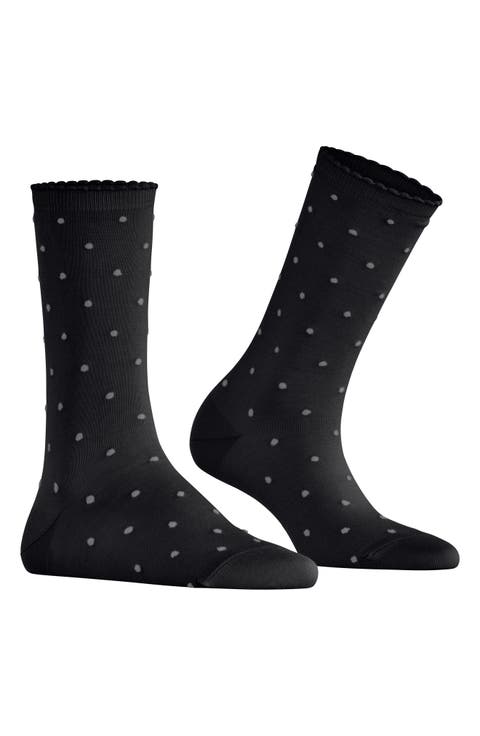 Spike Polka Dot Crew Socks