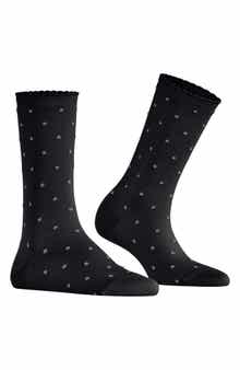Spike Polka Dot Crew Socks