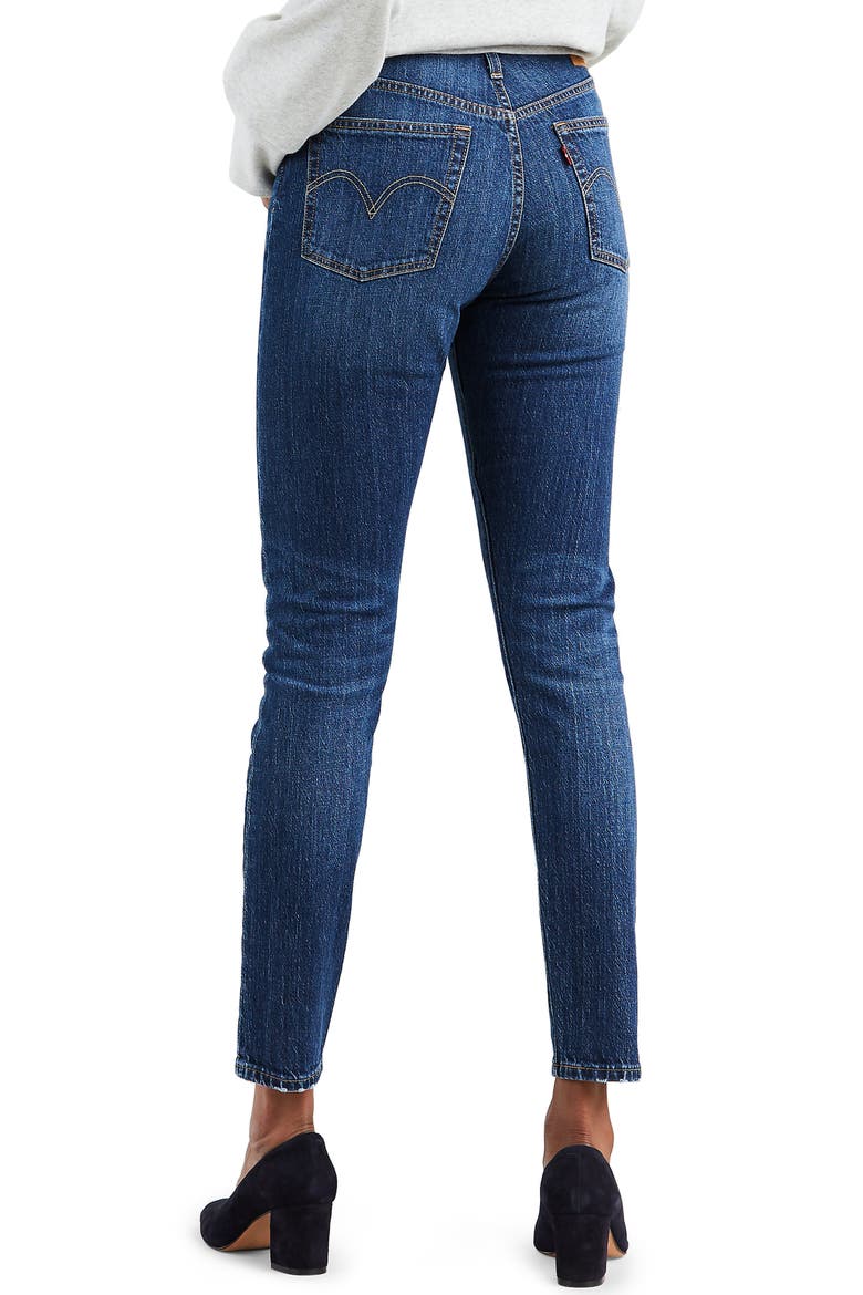 Levi's® 501® High Waist Ankle Skinny Jeans, Alternate, color, NEAT FREAK