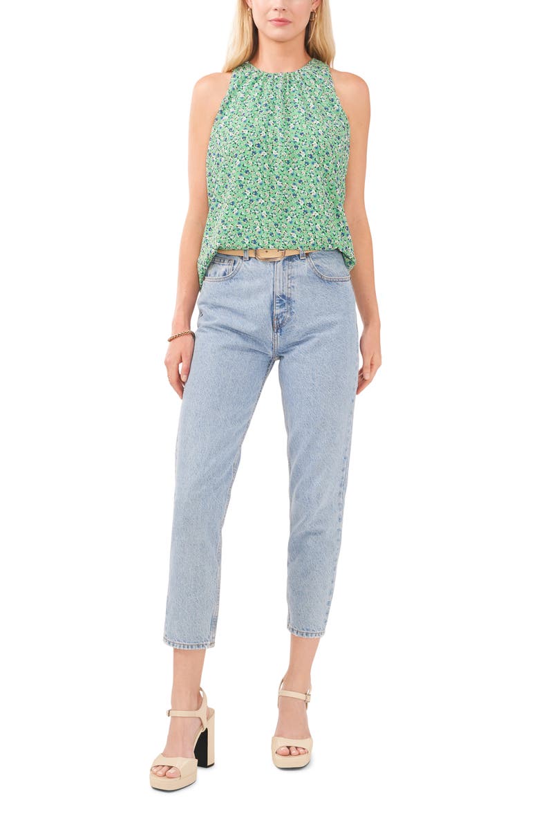 Vince Camuto Shirred Neck Sleeveless Blouse, Alternate, color, 