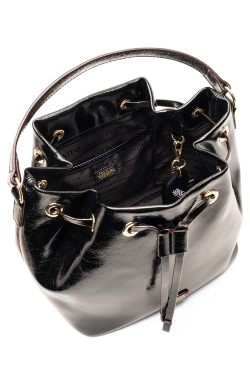 Frances Valentine Medium Minnie Leather Bucket Bag In Black